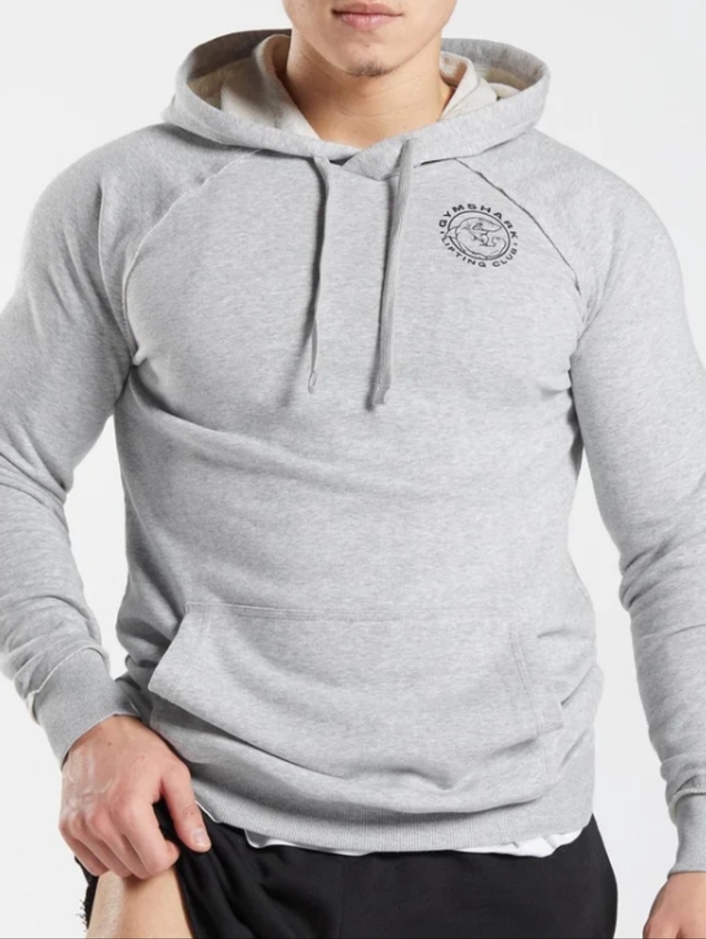Gymshark Legacy Hoodie With Logo And Raw Edge Cuffs